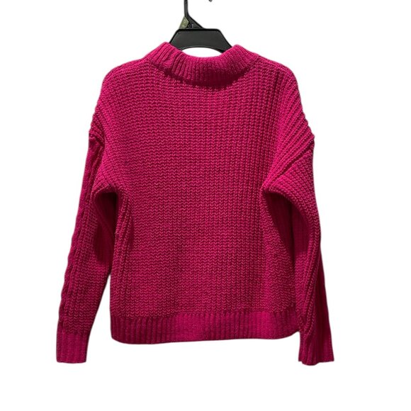 Girl's WN CHENILLE CABLE SW, Wonder nation, XL (14-16), Magenta, NWOT - Picture 4 of 5